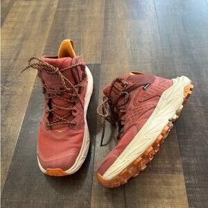 HOKA Anacapa 2 Mid GTX Women’s Hiking Boots Size 7.5 B Rose Brown